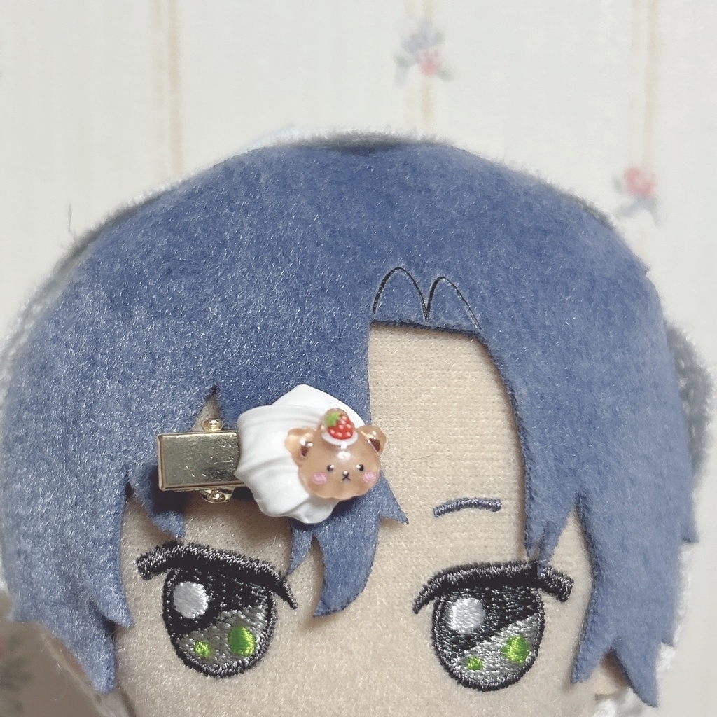 ぬい ホイップヘアピン ホイップデコ 前髪クリップ ハンドメイド