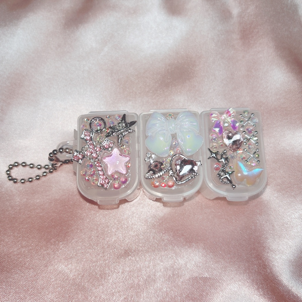 デコケース ピルケース 小物入れ ピンク