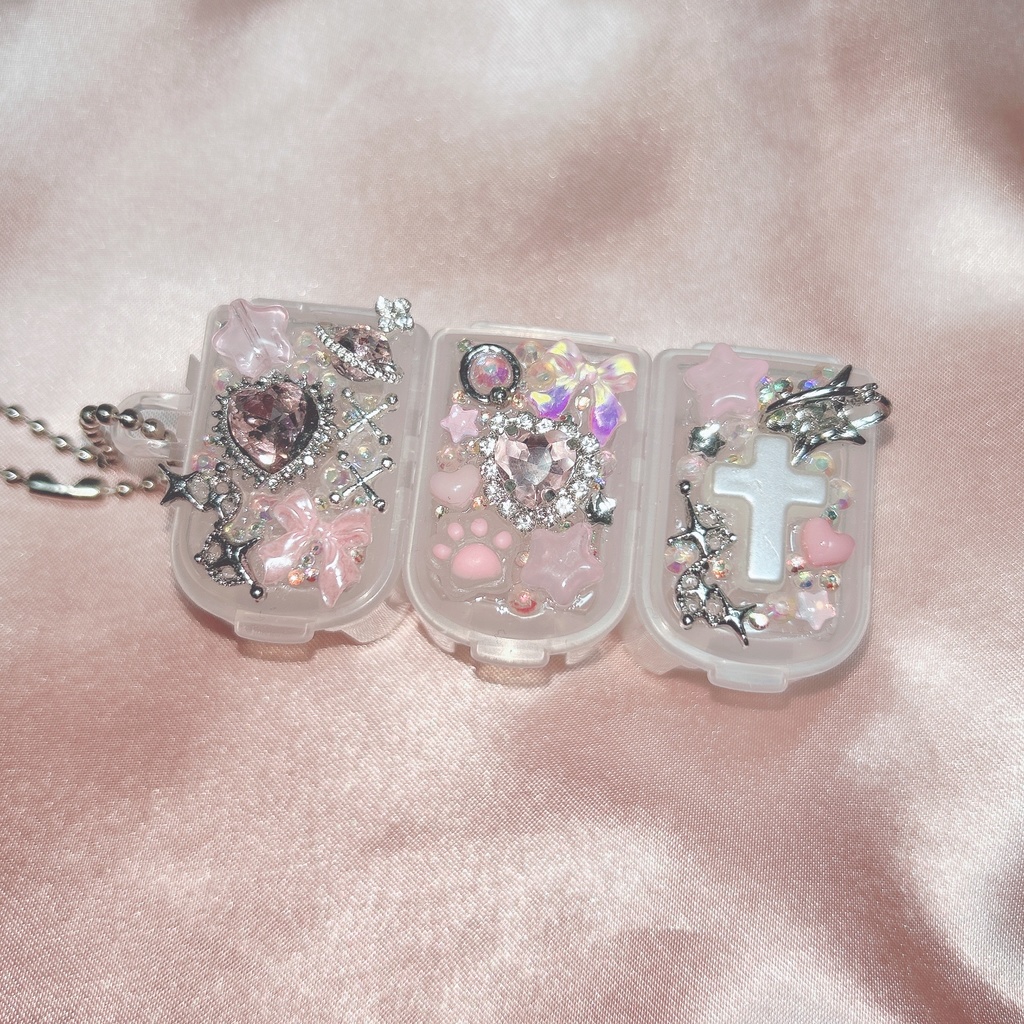 デコケース ピルケース 小物入れ ピンク