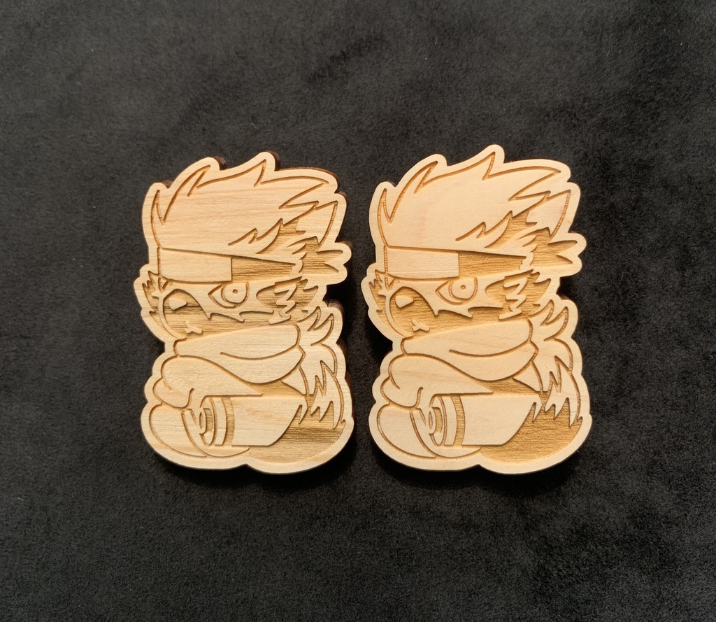 【木製バッチ】振り向き八犬士
