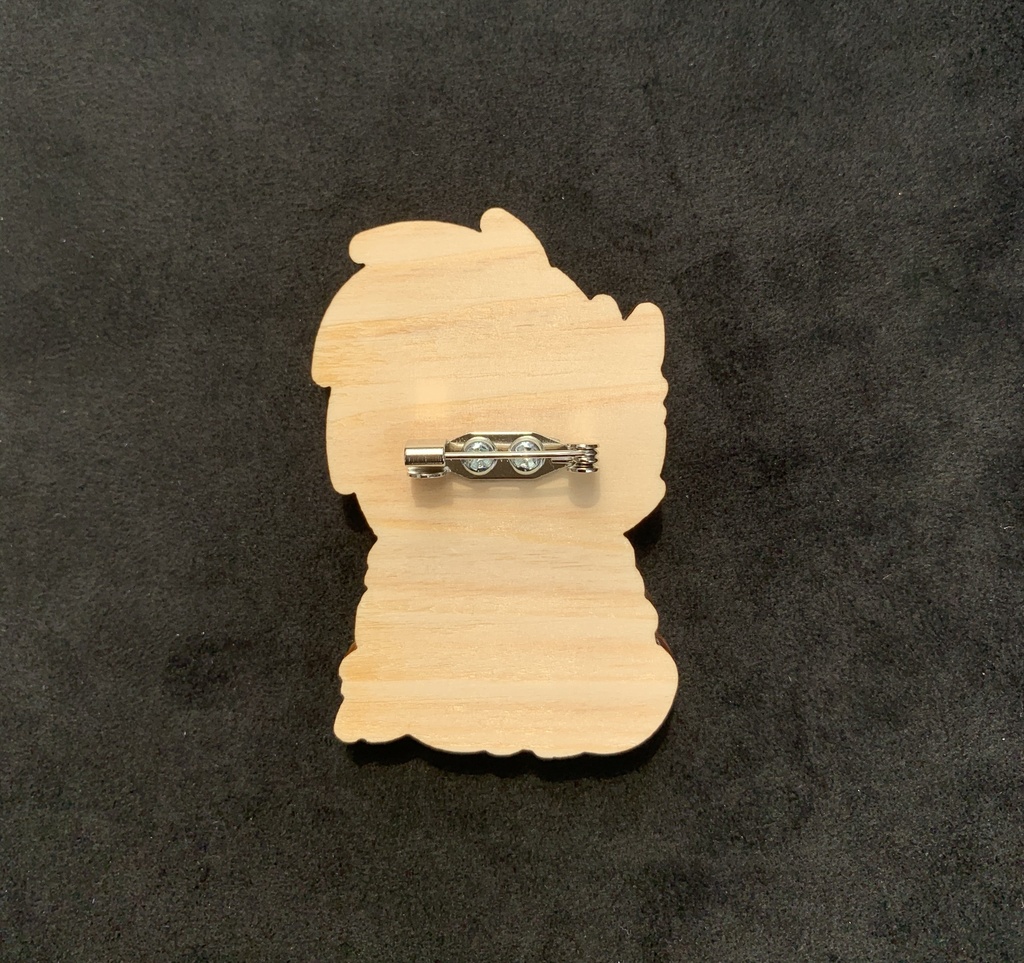 【木製バッチ】振り向き八犬士