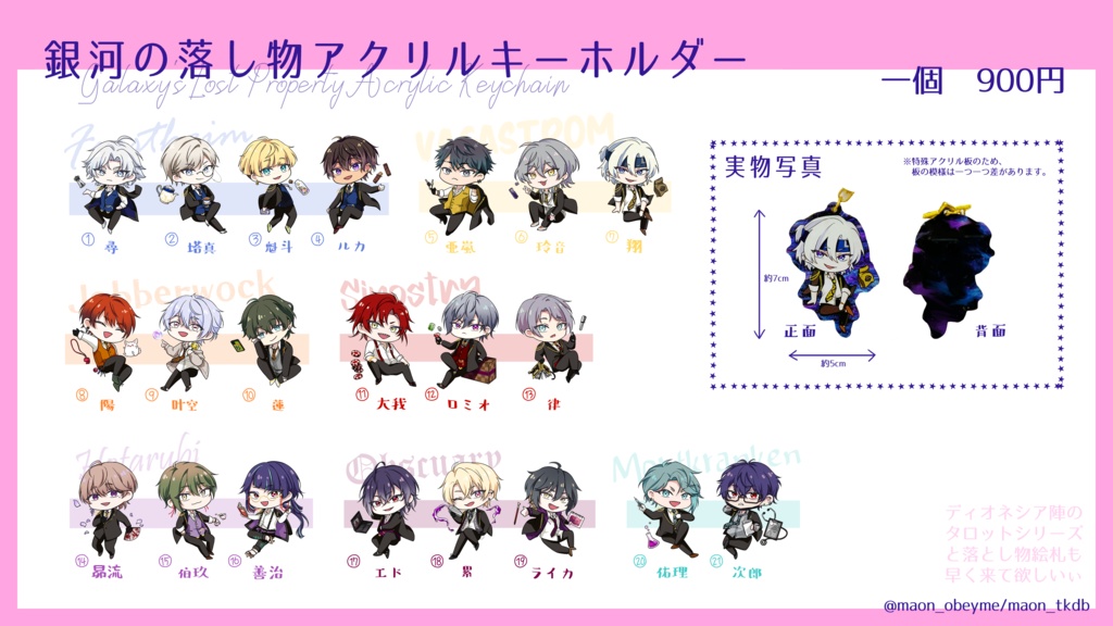 【東ディバ】銀河の落とし物アクキー