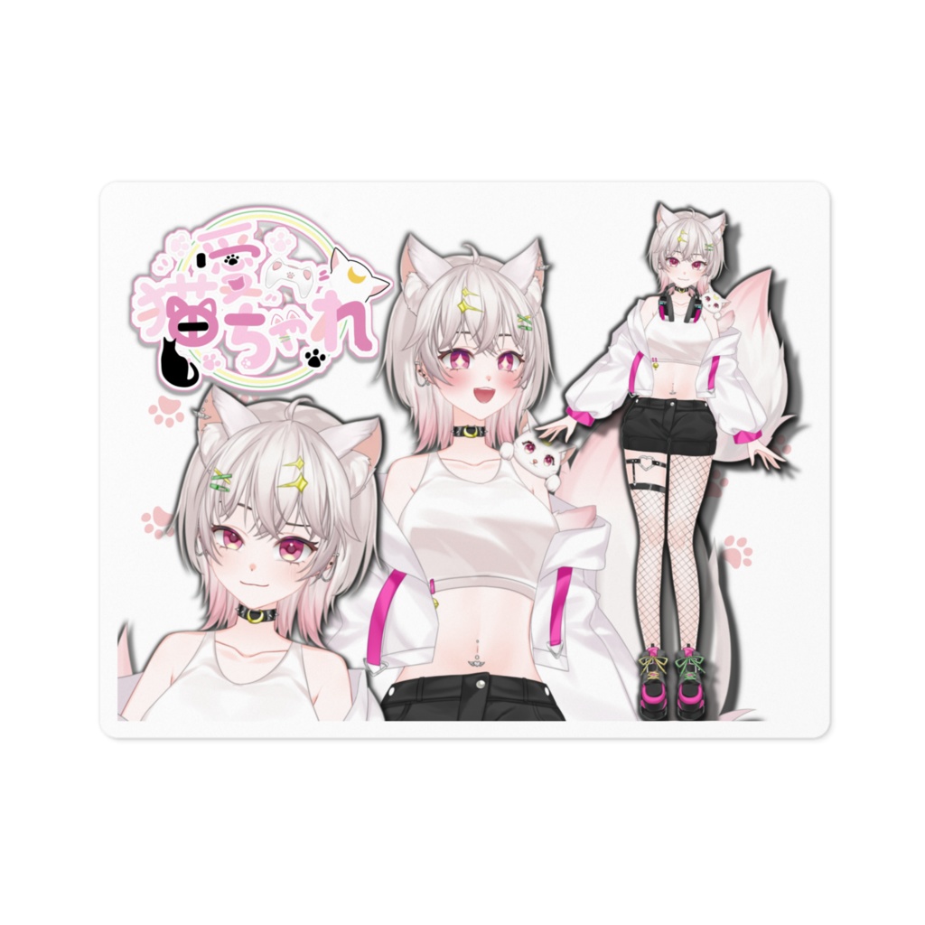 猫愛ちゃれ　ステッカーB