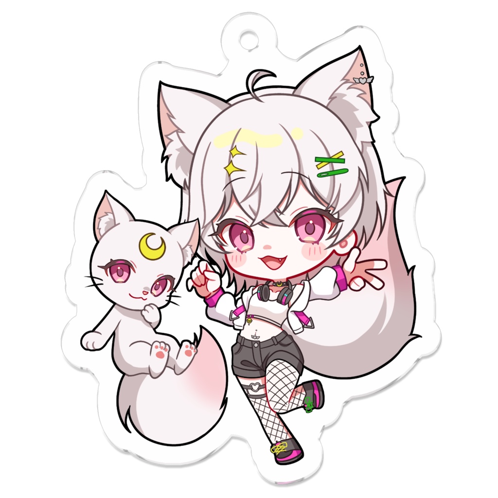 猫愛ちゃれ×すめし　アクリルキーホルダー(裏面コーティング)