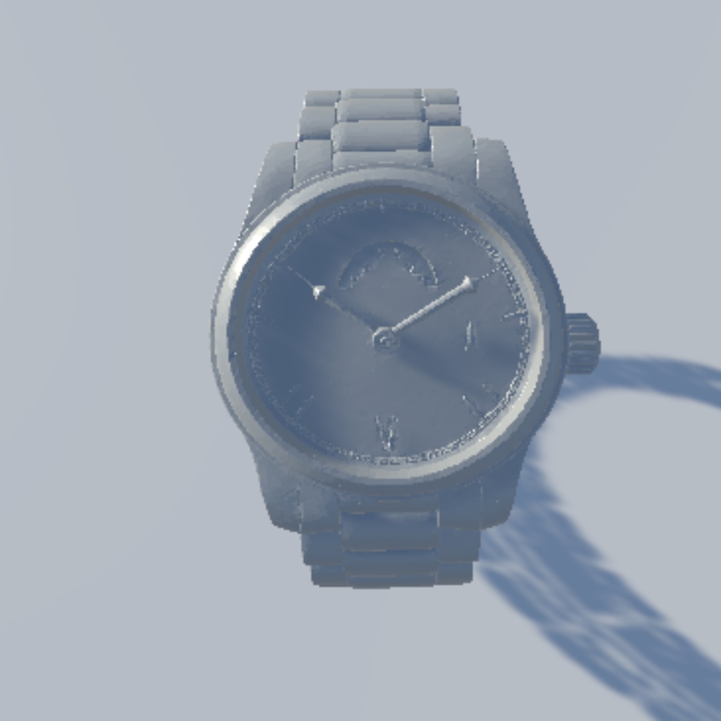 ムーンフェイスの腕時計(オールステンレスモデル)