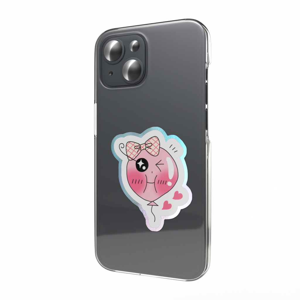 ぷにっと先輩のスマホステッカー🩷