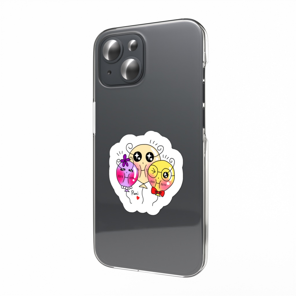 Puniちゃん＆Friends スマホステッカー💛💜