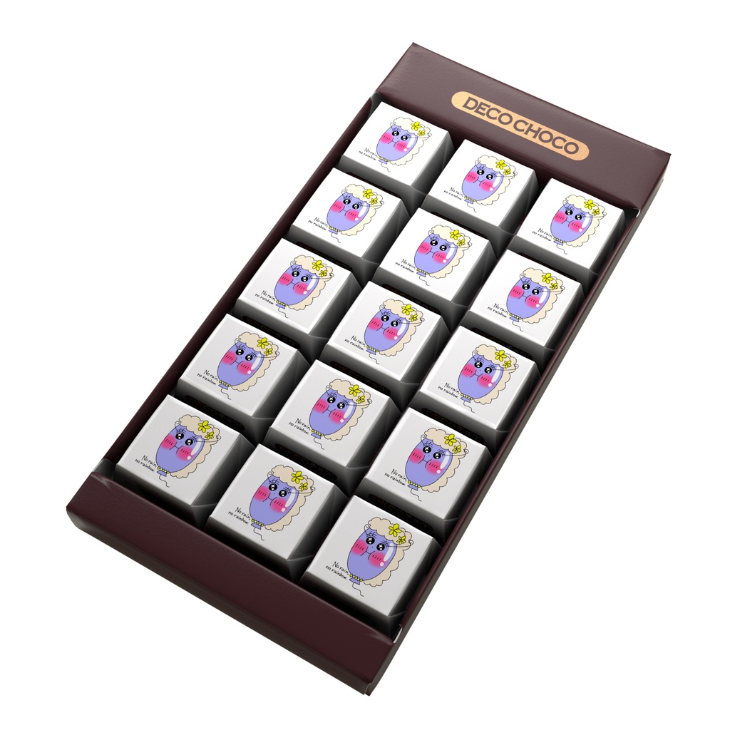 ぷにるんさんのDECOチョコ🥰💜🍫