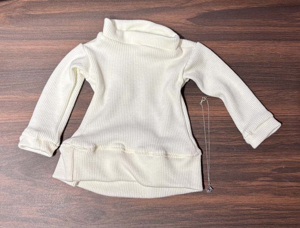 リブタートルネック(70cmドール) / オフホワイト