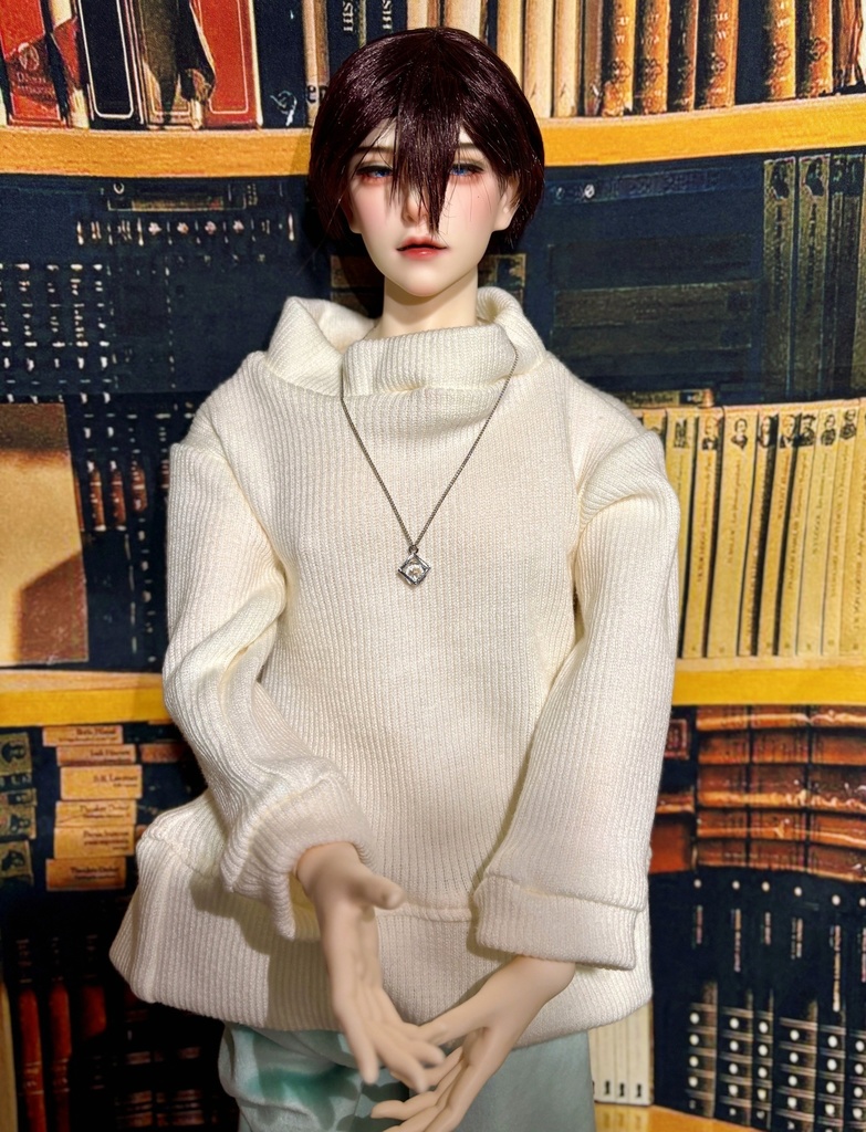 リブタートルネック（70cmドール） / オフホワイト