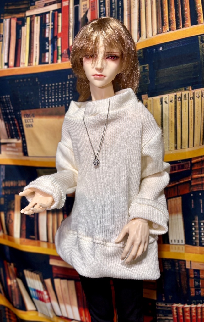 リブタートルネック(70cmドール) / オフホワイト