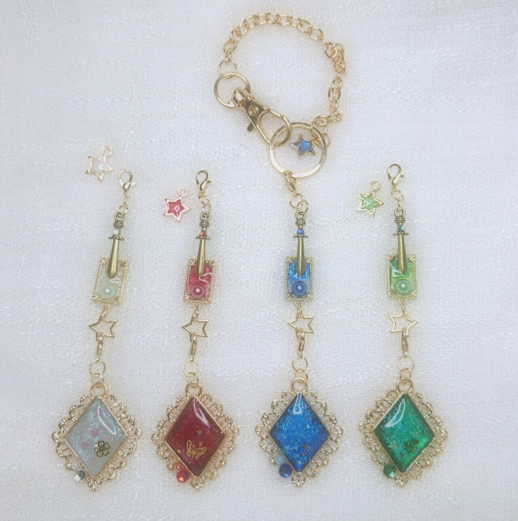 選ばれし者―白銀、赤、青、緑セット―　バッグチャーム【現品・4コセット】