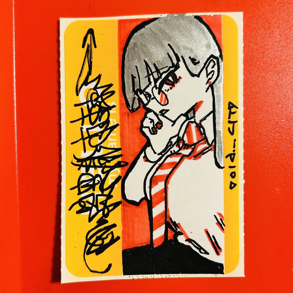 銀髪のステッカー