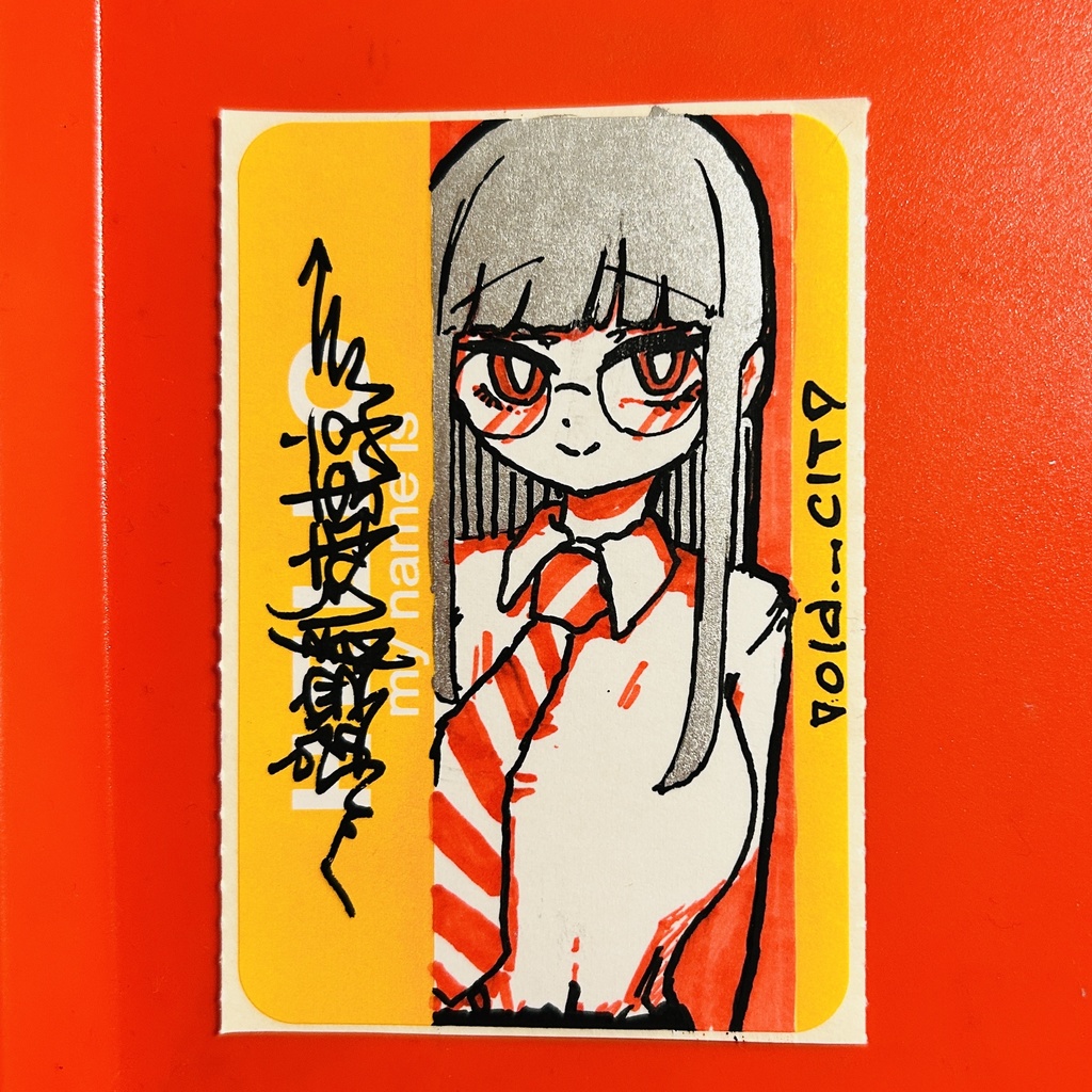 銀髪のステッカー