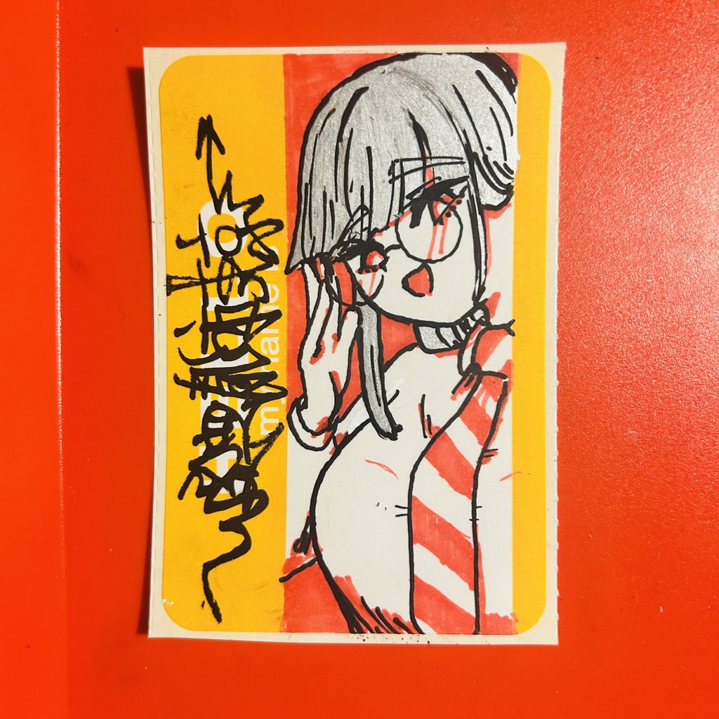 銀髪のステッカー