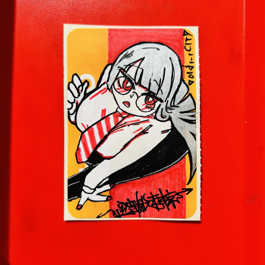 銀髪のステッカー