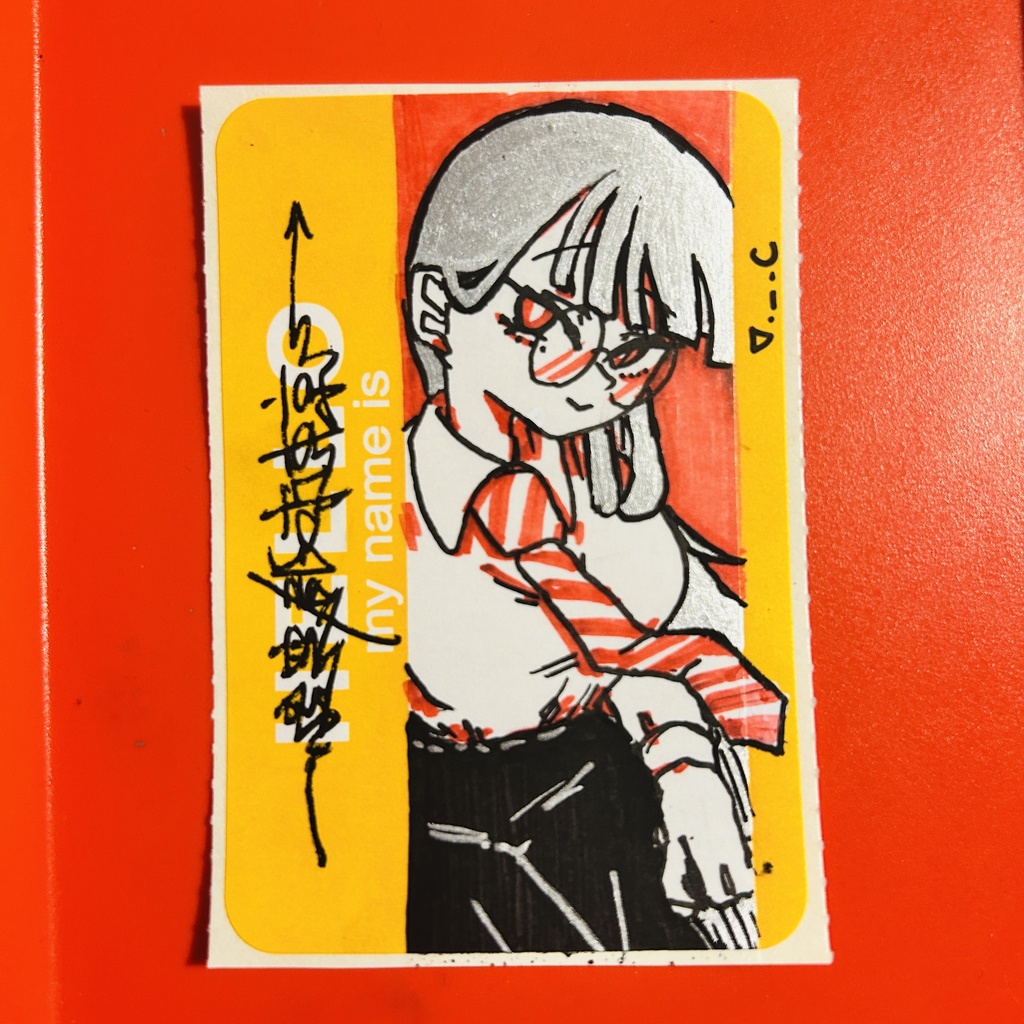 銀髪のステッカー