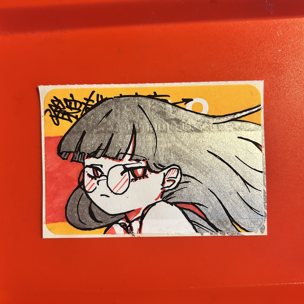 銀髪のステッカー