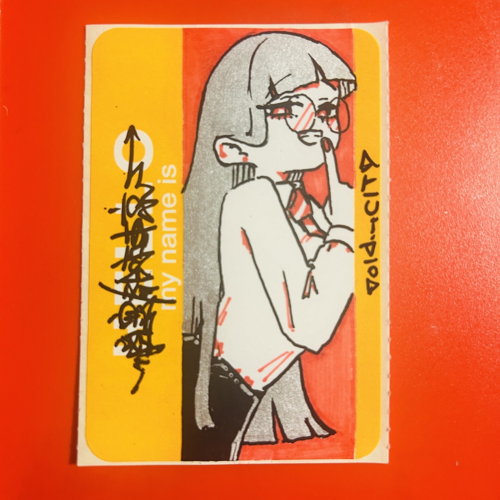 銀髪のステッカー