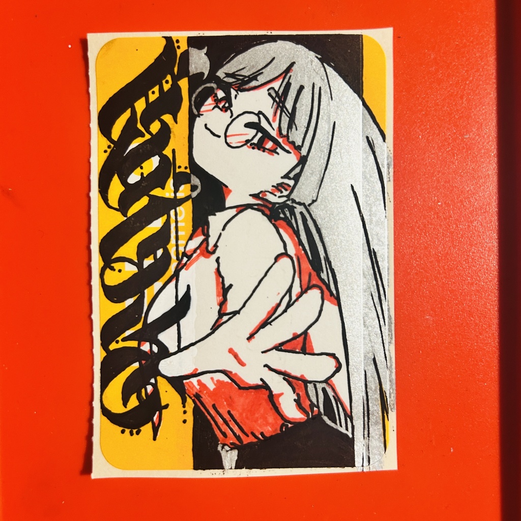 銀髪のステッカー