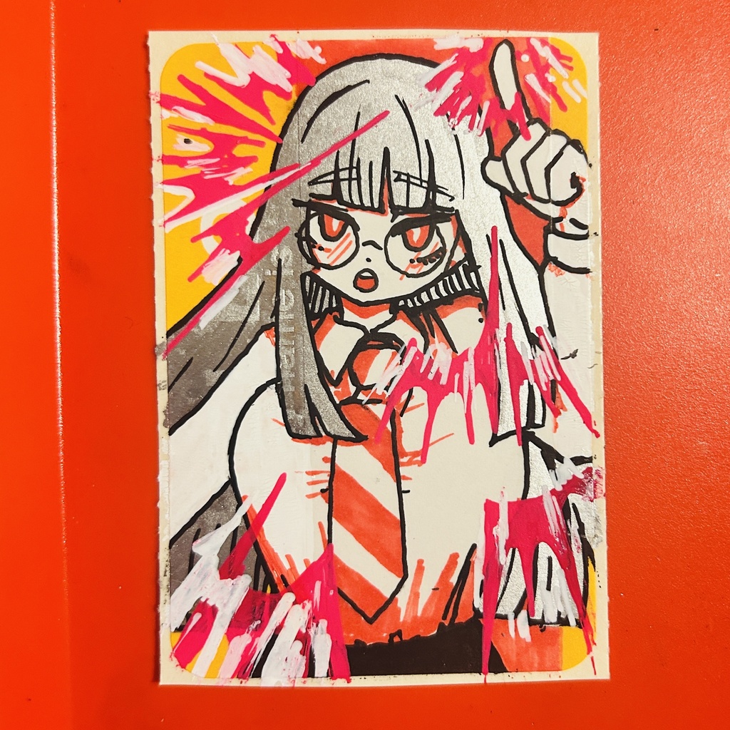 ばちばち　銀髪のステッカー