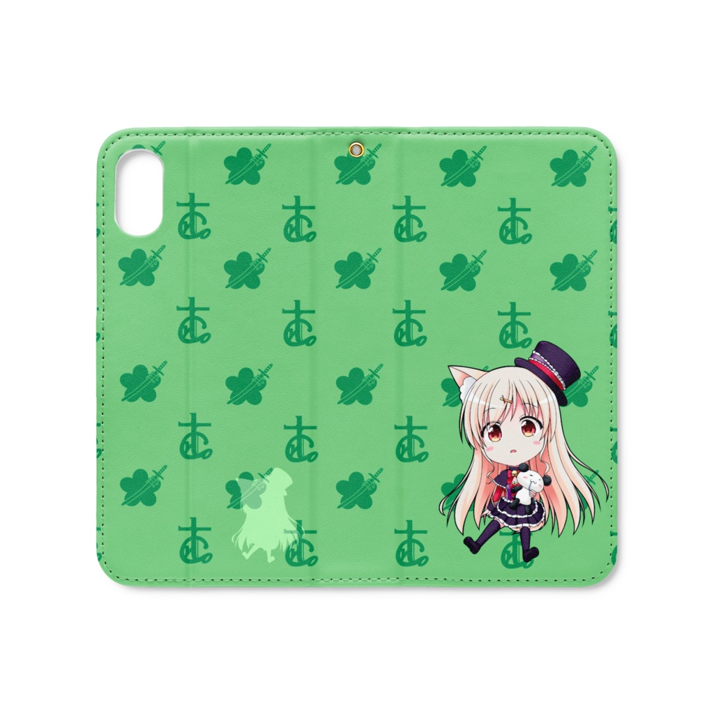 手帳型スマホケース(ミドリ)