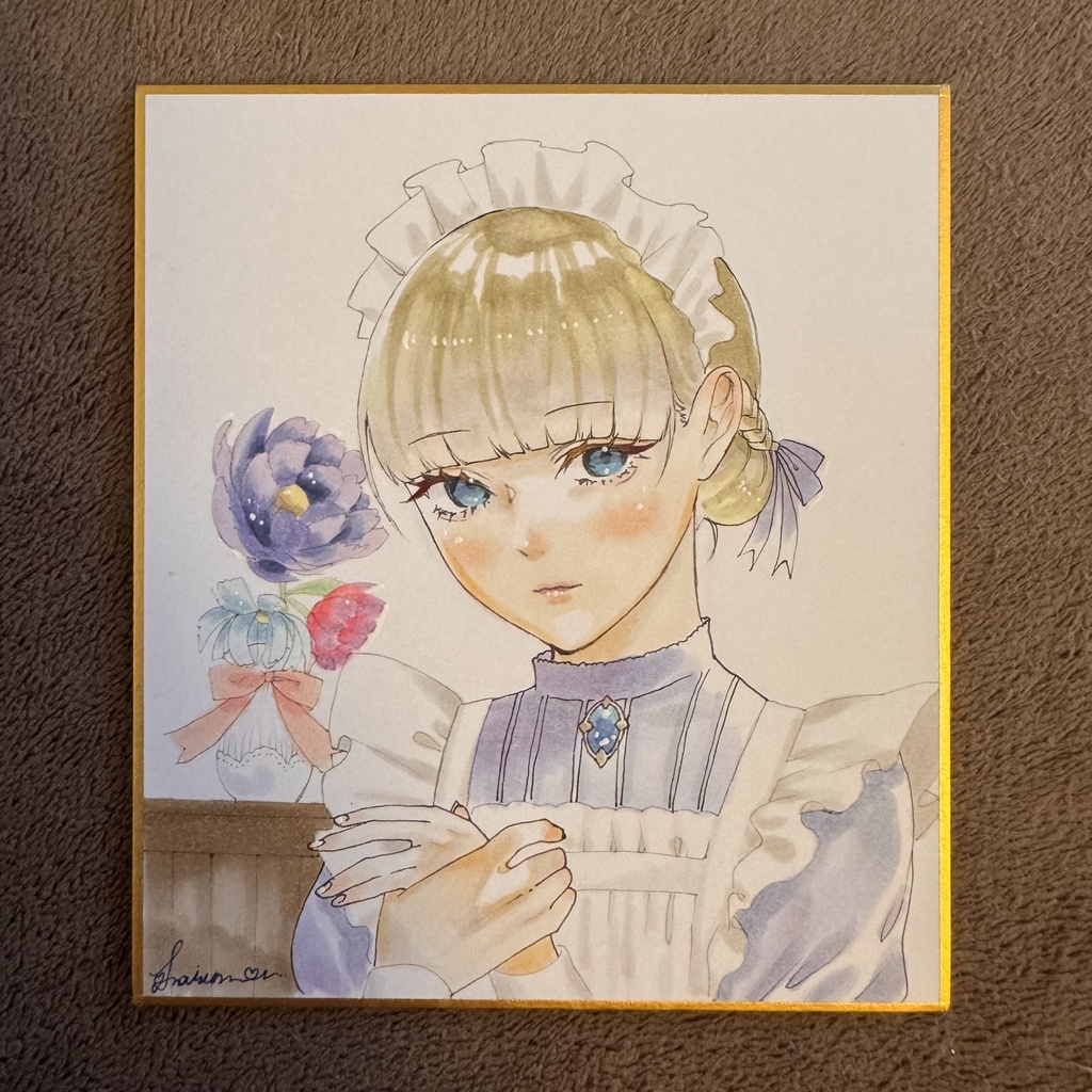 オリジナルイラスト　カラー色紙