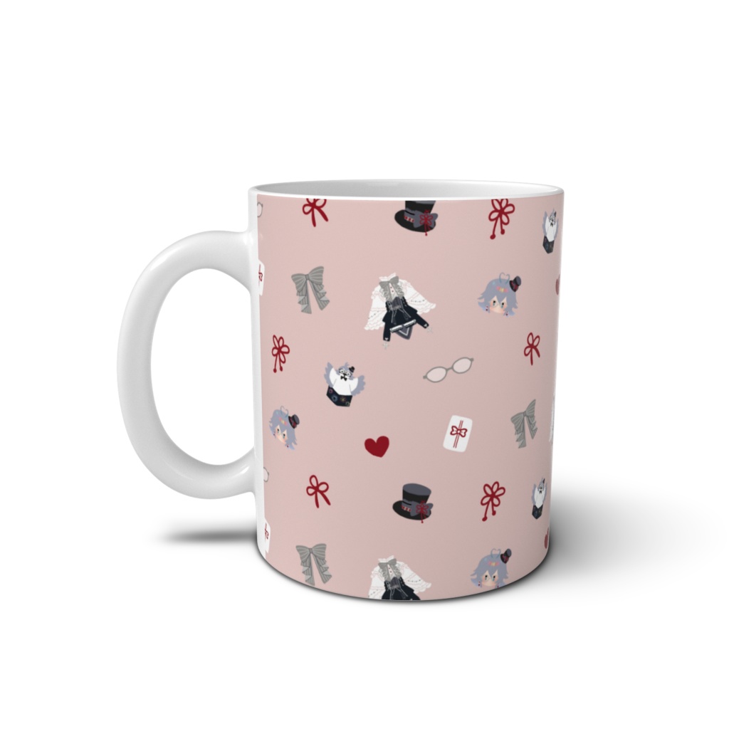 不離天夜ひも概念モチーフ柄マグカップ