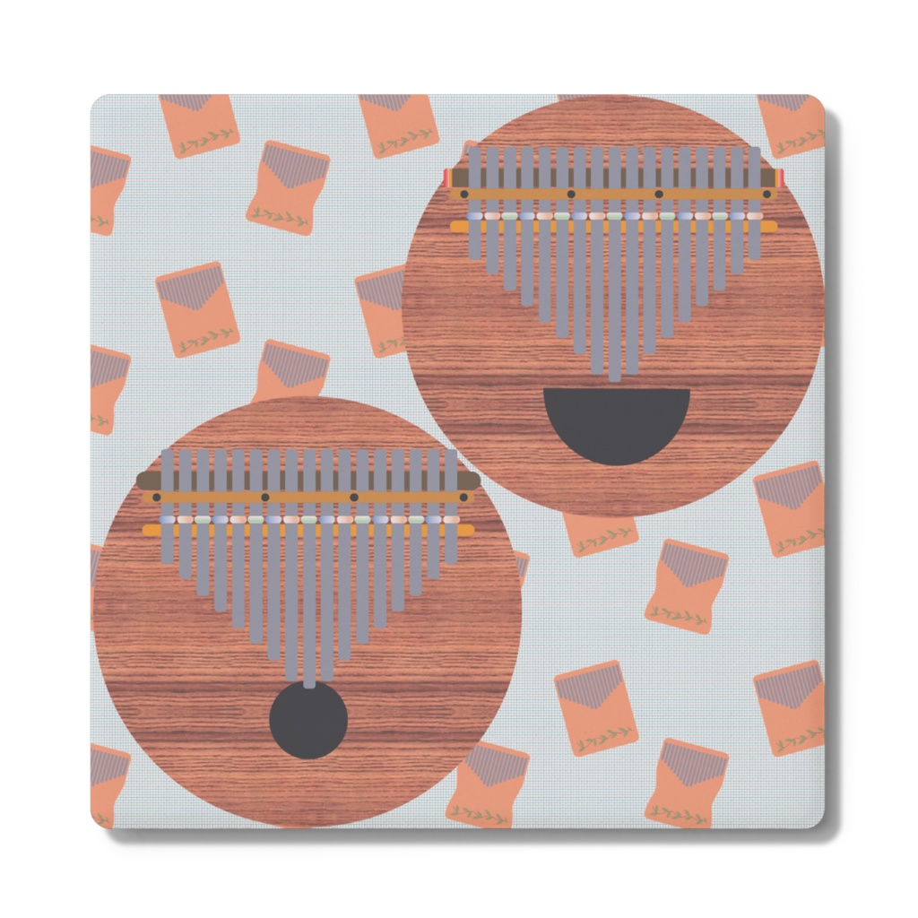 角形コースター《丸型カリンバ組み合わせ》