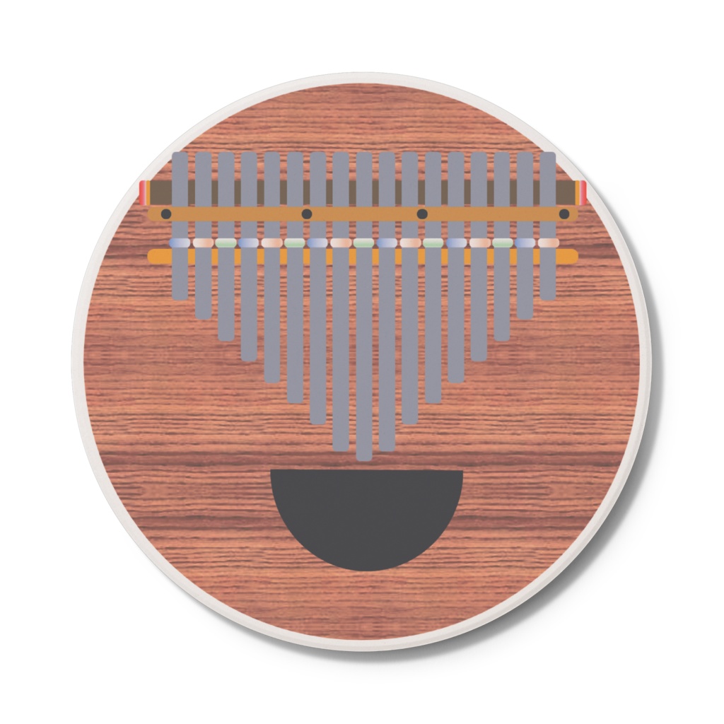 丸形コースター《にっこりカリンバ》