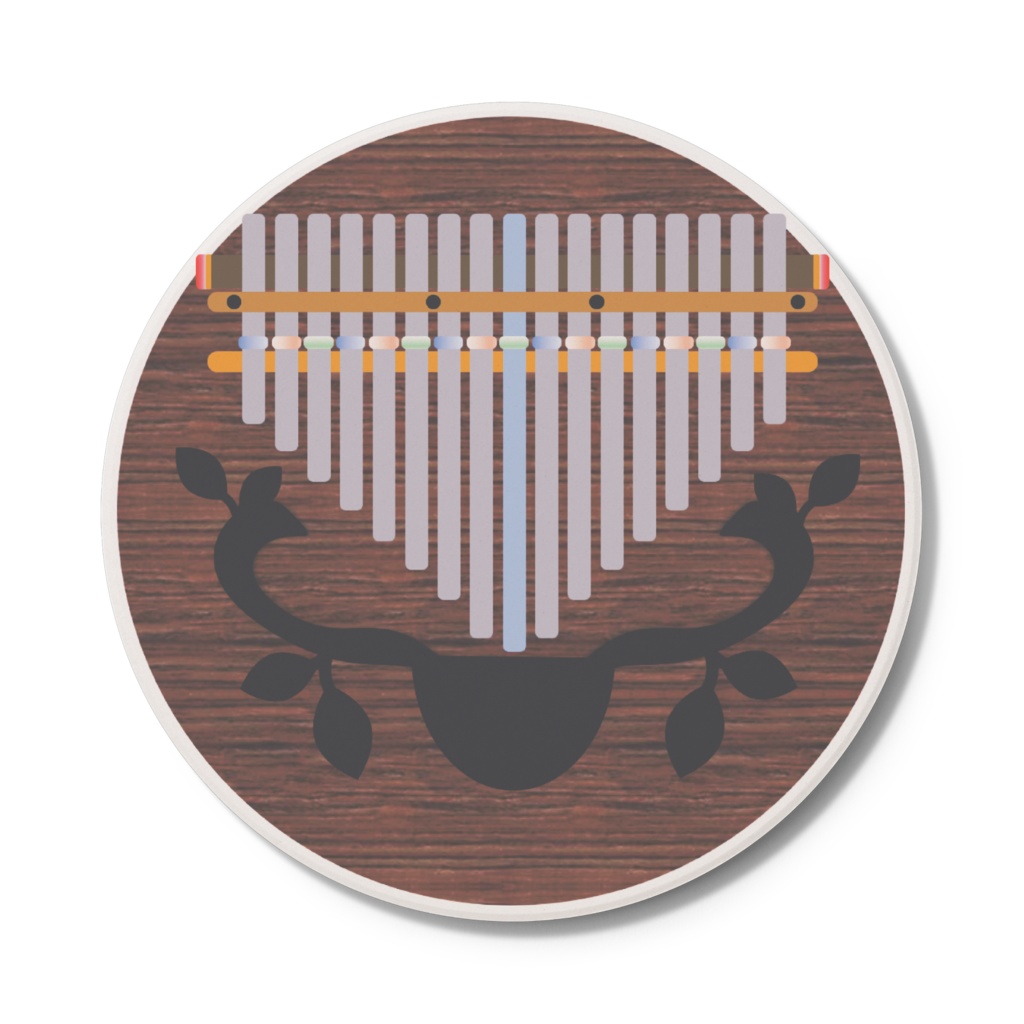 丸形コースター《にっこりカリンバリーフ》