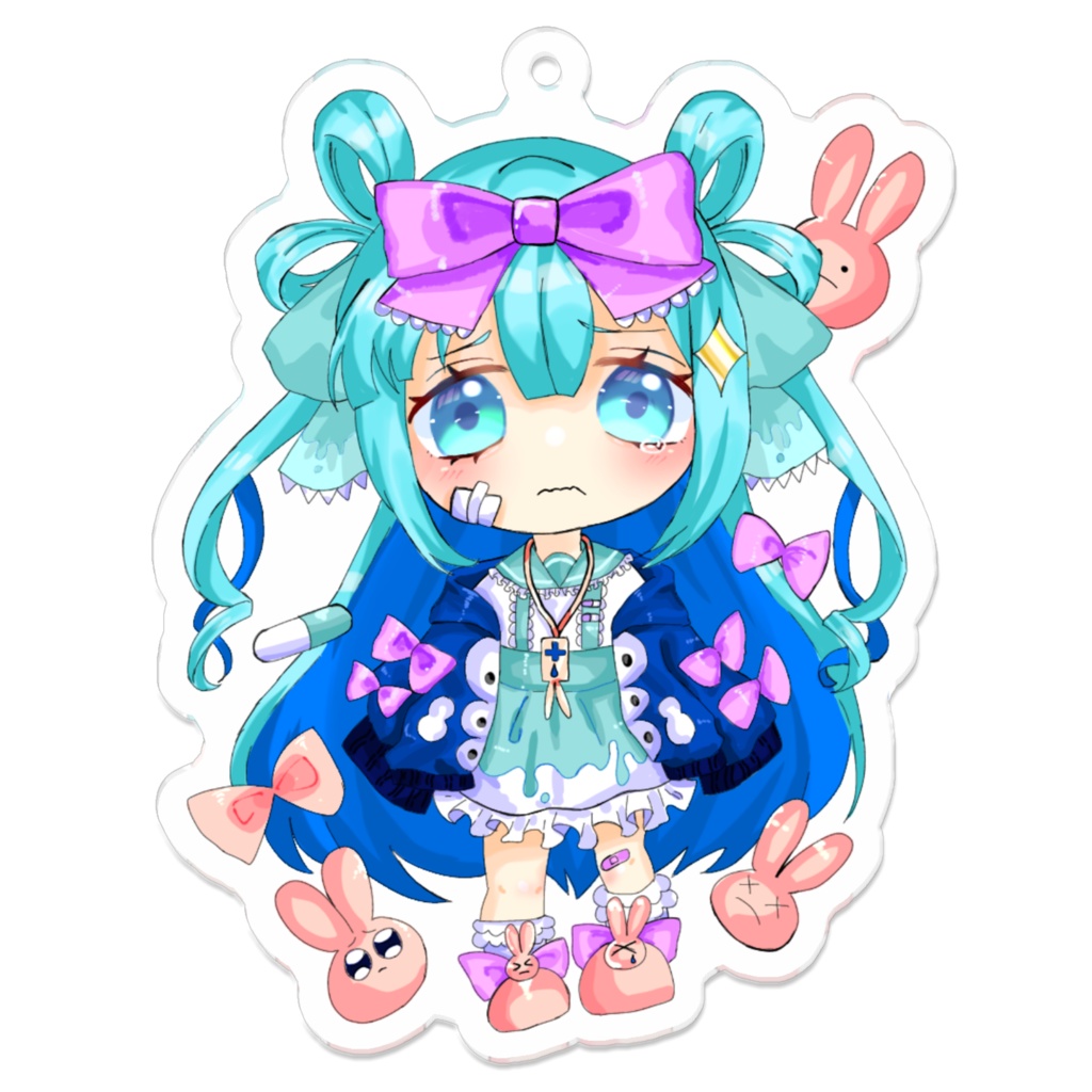 弱井酸性アクリルキーホルダー