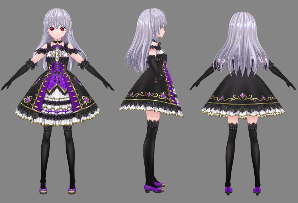 ◆スパイダーウィッチコーデ 2色セット◆【VRoid用テクスチャセット】