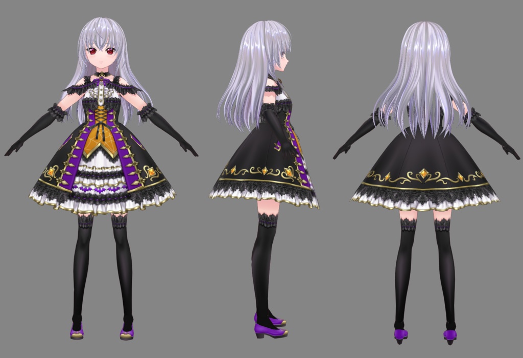 ◆スパイダーウィッチコーデ 2色セット◆【VRoid用テクスチャセット】