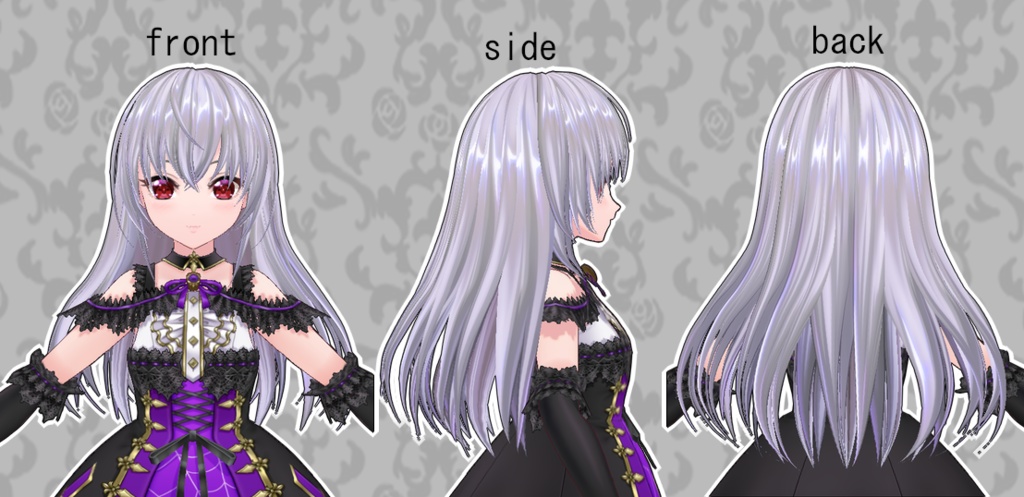 ◆VRoid用ヘアプリセット ミスティックロング◆