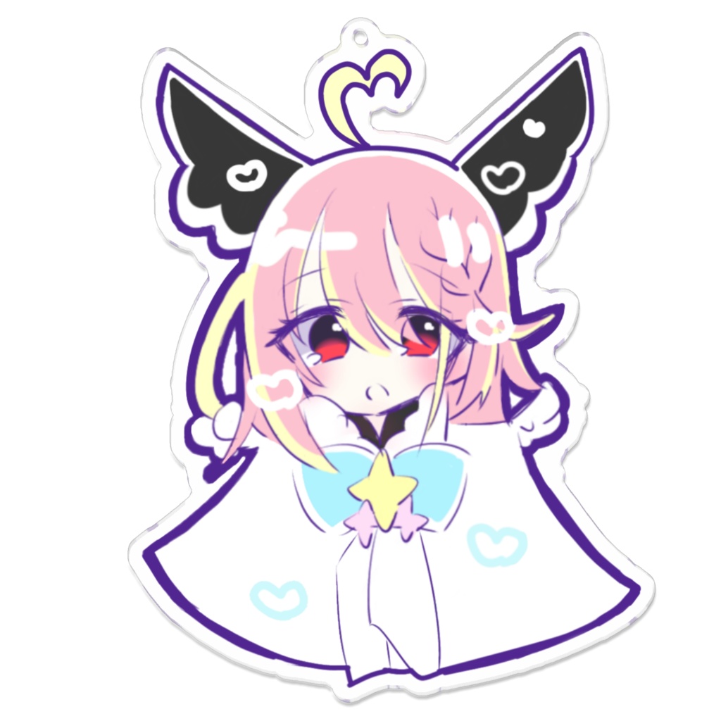 眠兎ねるが描いた可愛いアクリルキーホルダー