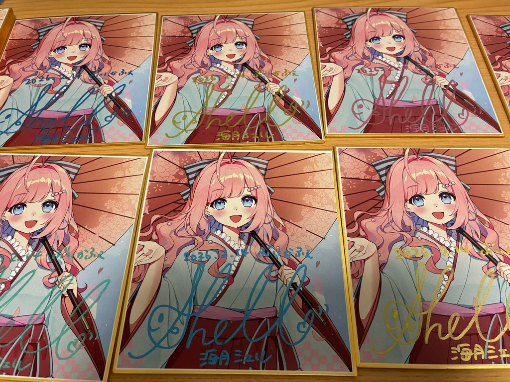 2/14「ぶいかふぇ現地ライブ」直筆サイン入りミニ色紙