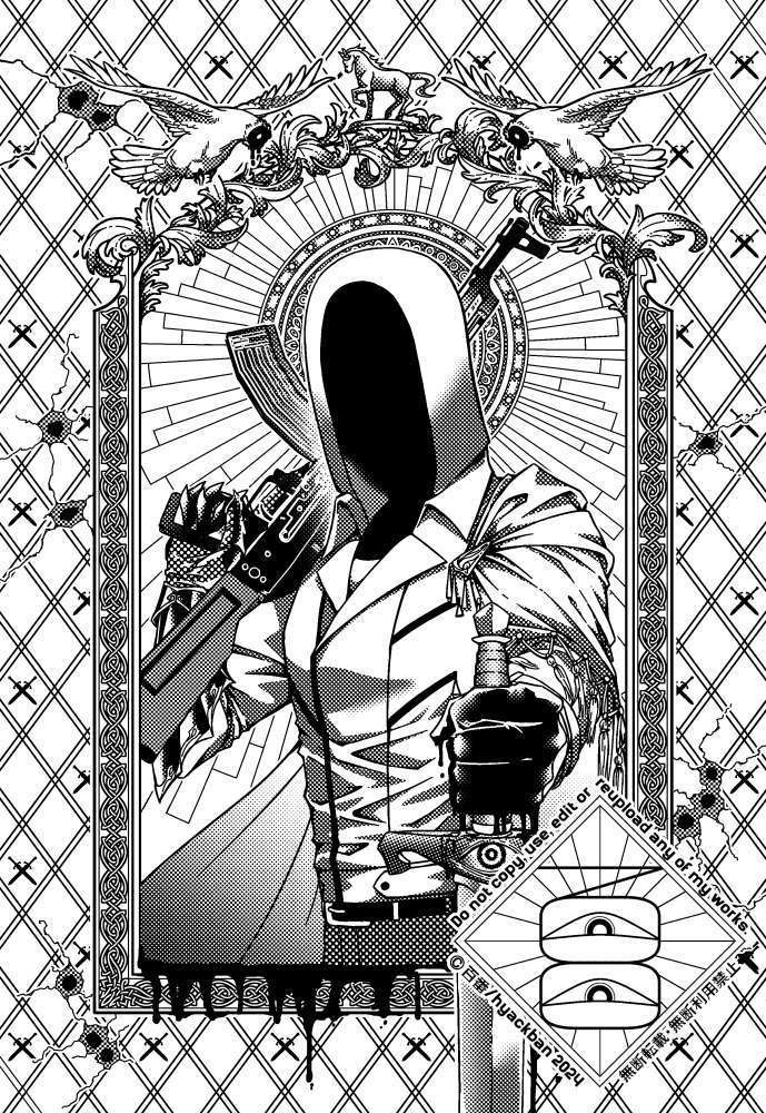 The Four Thingies 箔印刷ポストカードセット