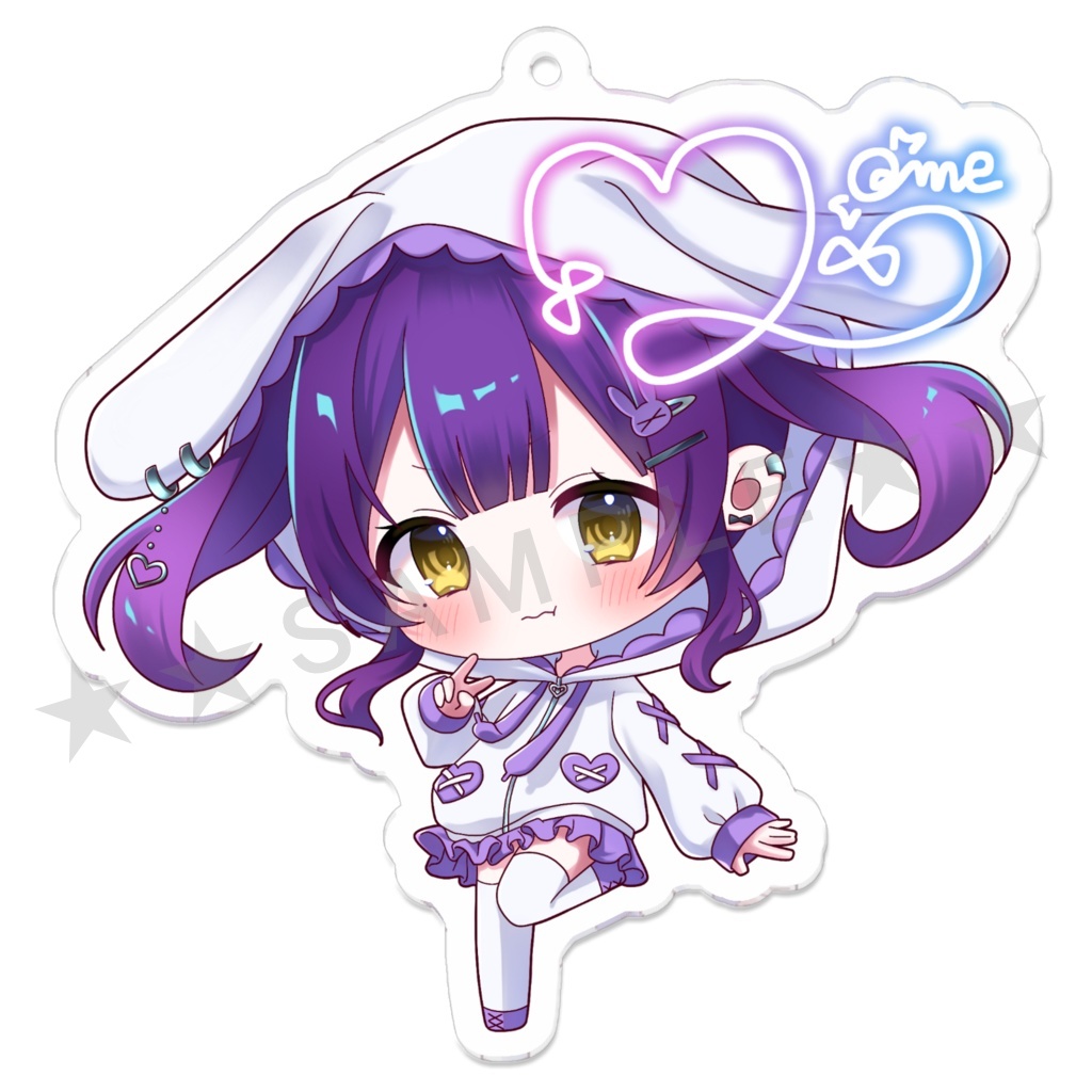 ルゥルゥ・アメイシア　アクリルキーホルダー（白／怒り顔）