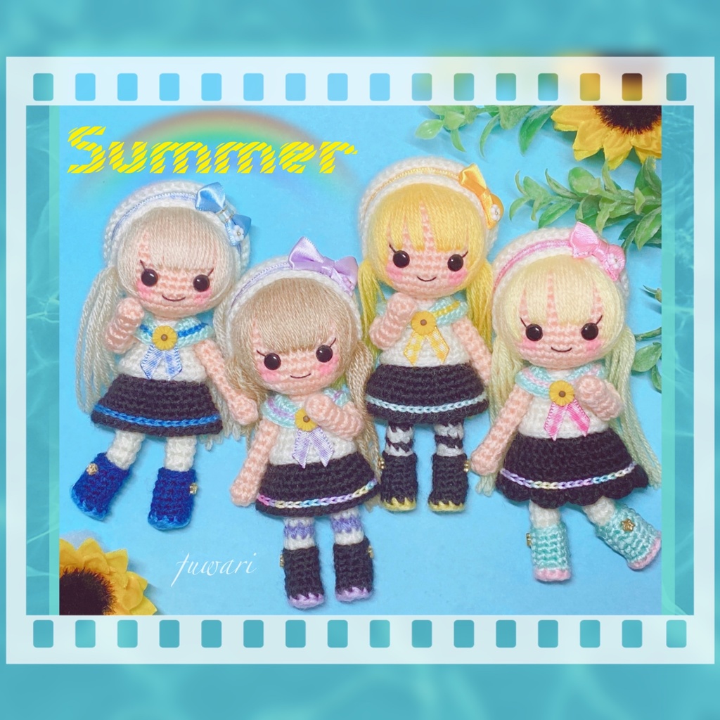 🌻夏セーラー服の女の子🌻(ちんまりサイズ各種)