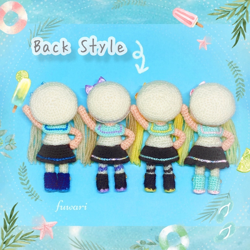 🌻夏セーラー服の女の子🌻(ちんまりサイズ各種)