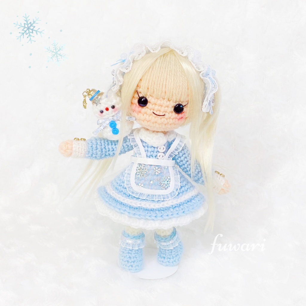 【12/10(土曜日)21時から販売開始】あみぐるみの村人さん&雪だるまさん各種