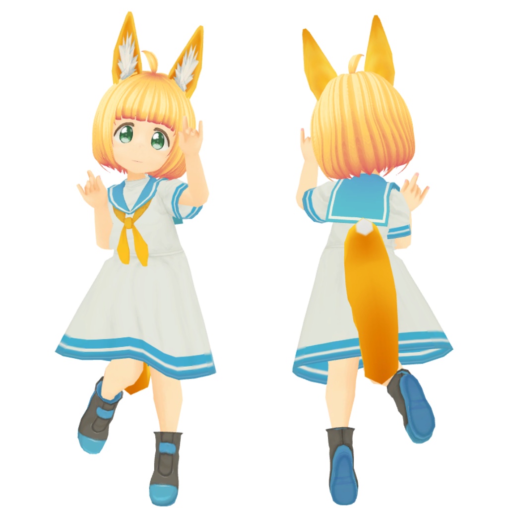 【VRMアバター】きつねのこ ヒナギク / fox girl【オリジナル3Dモデル】