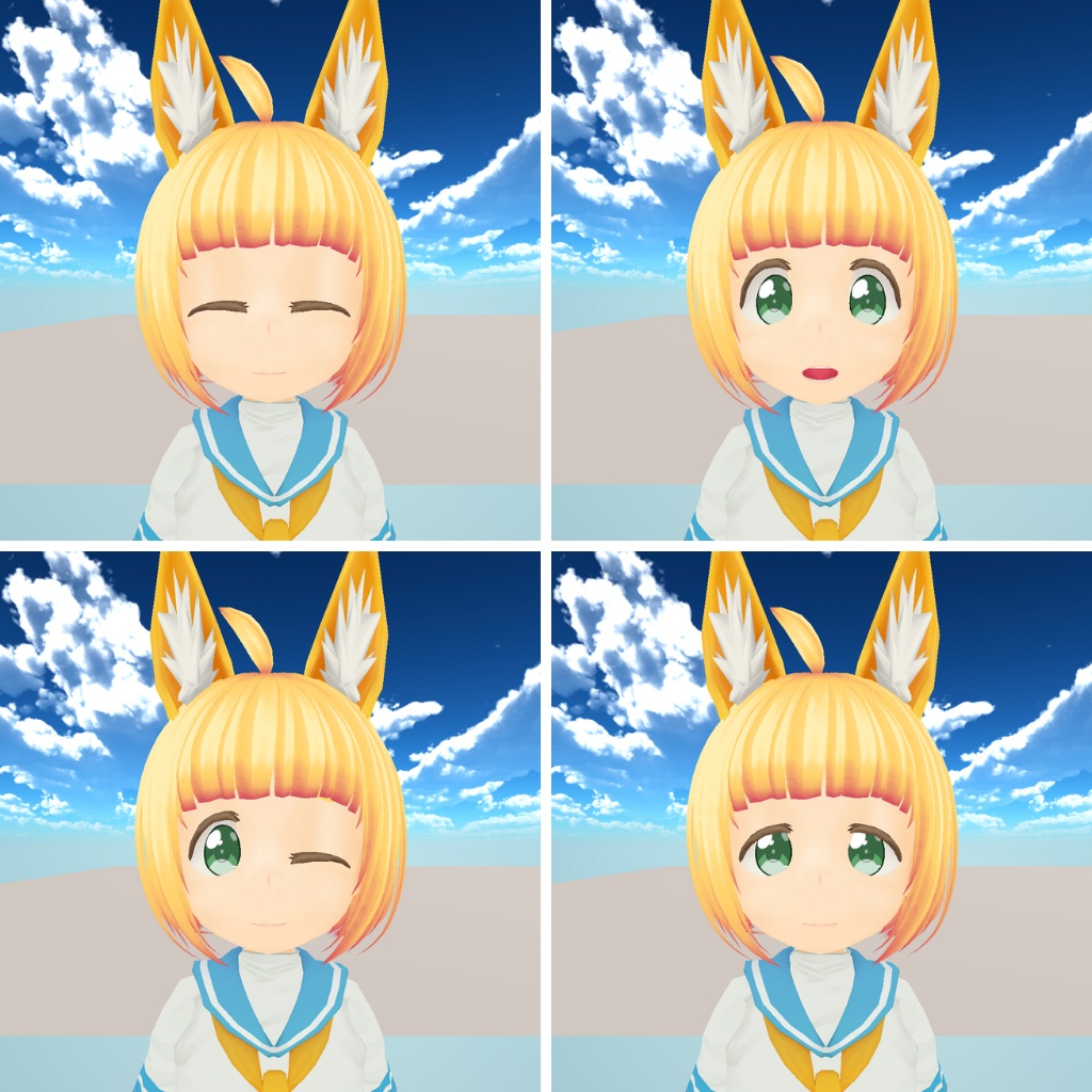 【VRMアバター】きつねのこ ヒナギク / fox girl【オリジナル3Dモデル】