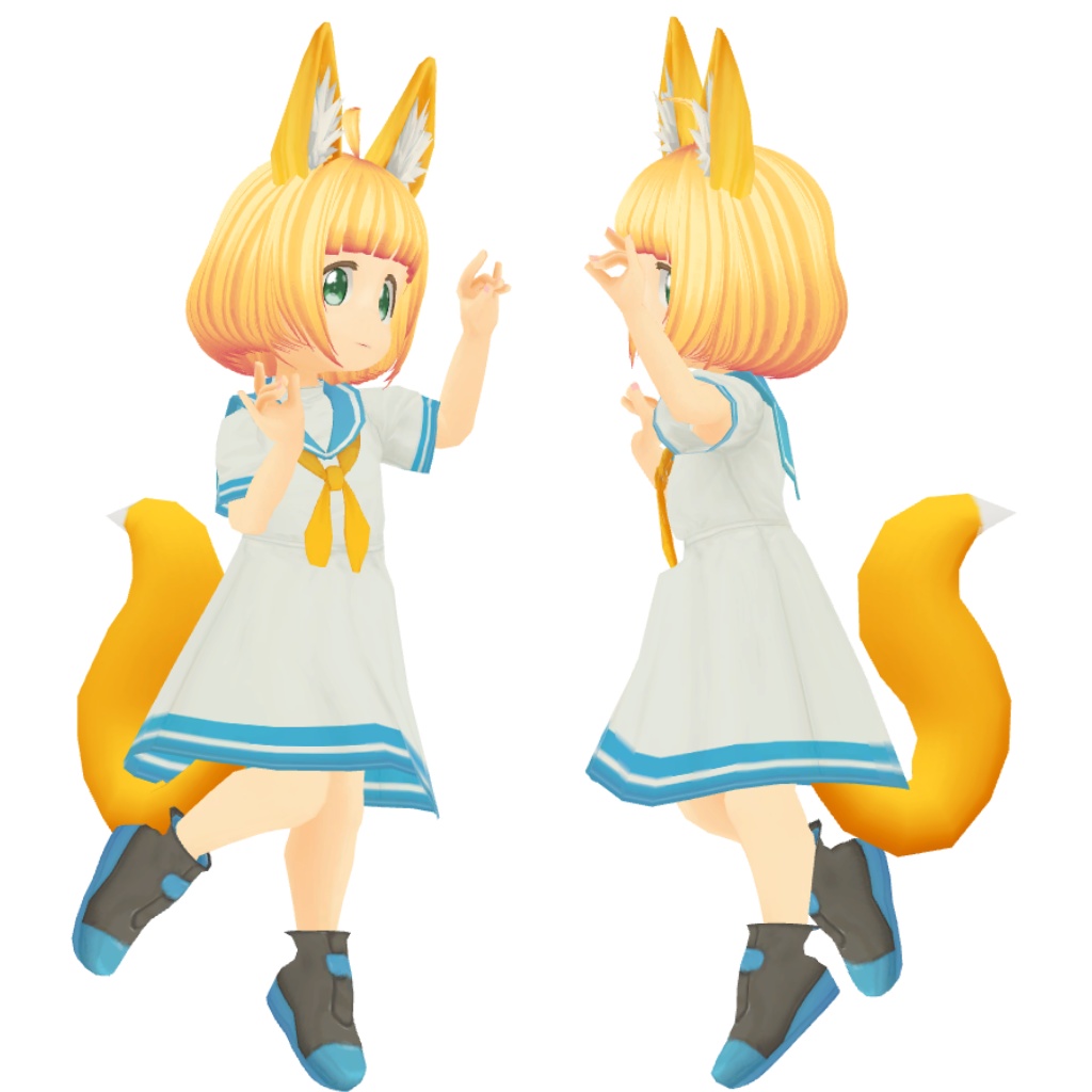 【VRMアバター】きつねのこ ヒナギク / fox girl【オリジナル3Dモデル】