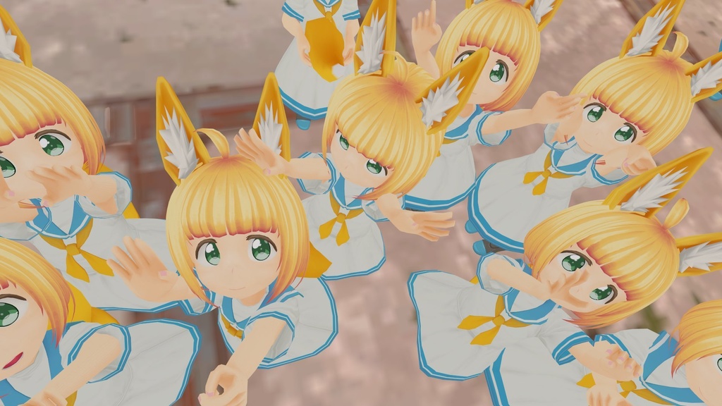 【VRMアバター】きつねのこ ヒナギク / fox girl【オリジナル3Dモデル】