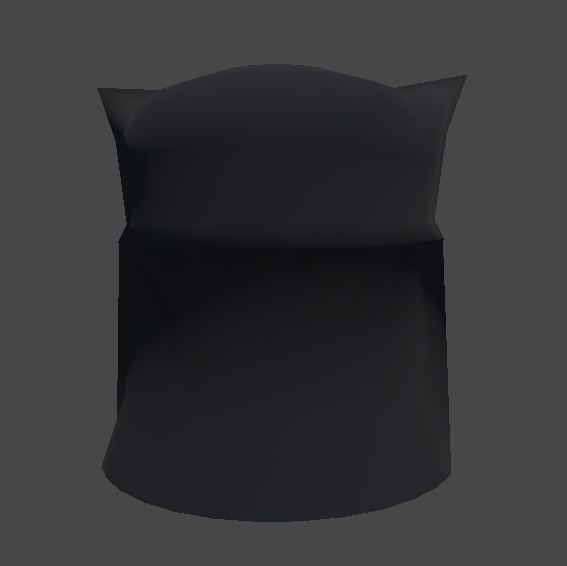 【3Dモデル】黒子頭巾(+サンプルアバター)