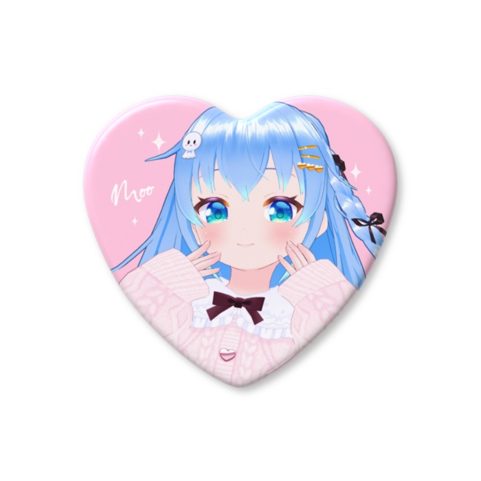 あざとむー❤ハート缶バッジ