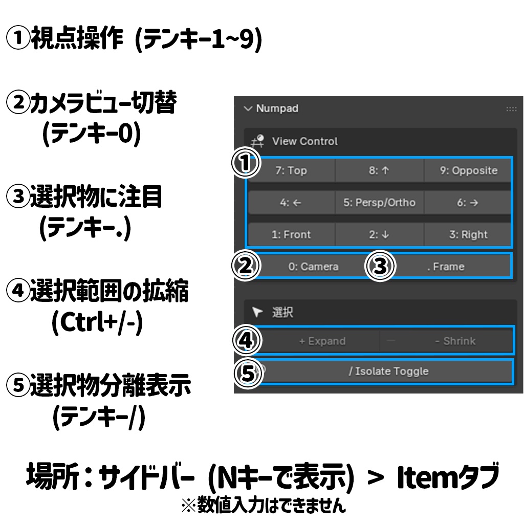 Like A Numpad – Numpad UI for Blender