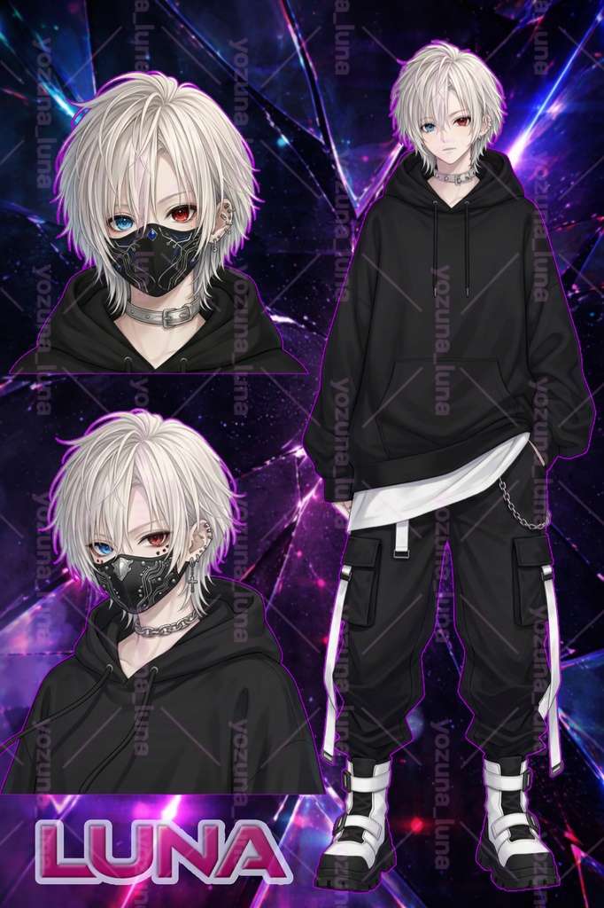 サイバー系男子アバター｜LUNA（SAMPLE / 非売品）